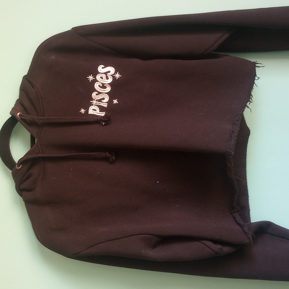 Dolls Kill Pisces Crop Sweatshirt- Large - Picture 3 of 4